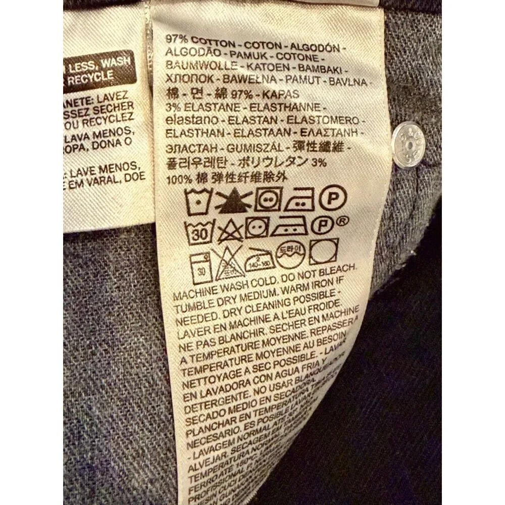 Vintage Y2K Levi's 512 Slim Tapered Black Jeans 34.5